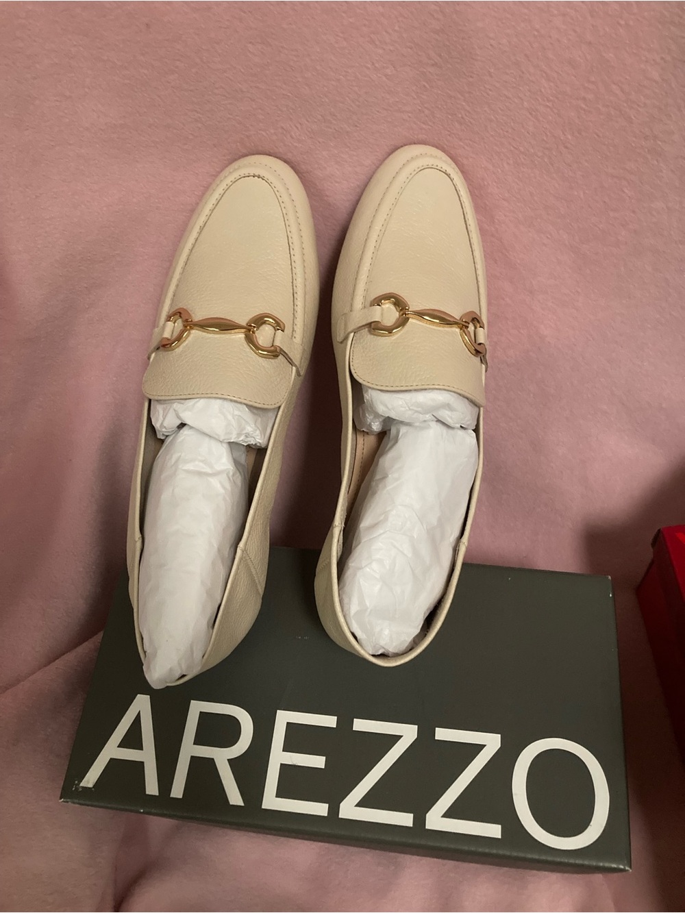 Cream Leather Women's-Style Loafers for women - Cream 10B new in box $99.